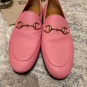 Women's Gucci Jordaan Loafers - Pink Leather